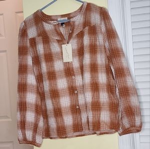 Universal Thread Plaid Blouse Size L